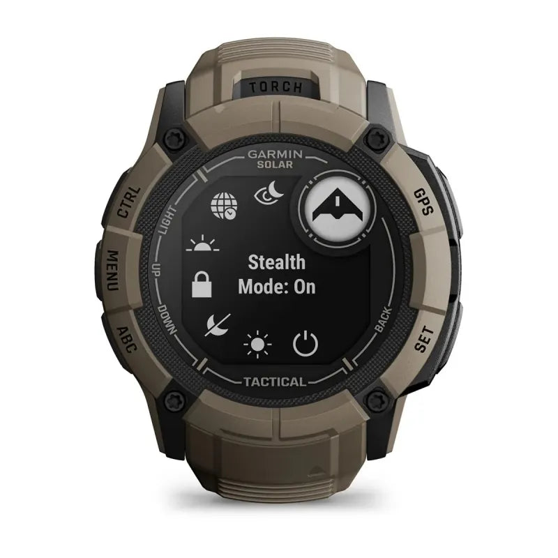 Garmin Instinct 2X Solar Tactical smartwatch sportowy męski jasnobrązowy