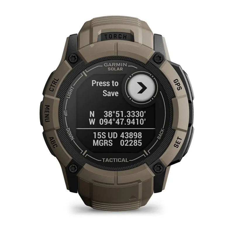 Garmin Instinct 2X Solar Tactical smartwatch sportowy męski jasnobrązowy