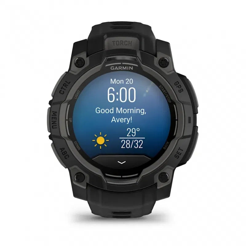 Garmin Instinct 3 – 45 mm, AMOLED  Czarny z czarnym paskiem