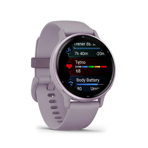 Garmin Vivoactive® 5 sportowy zegarek do triathlonu z czujnikiem tętna - orchideowy