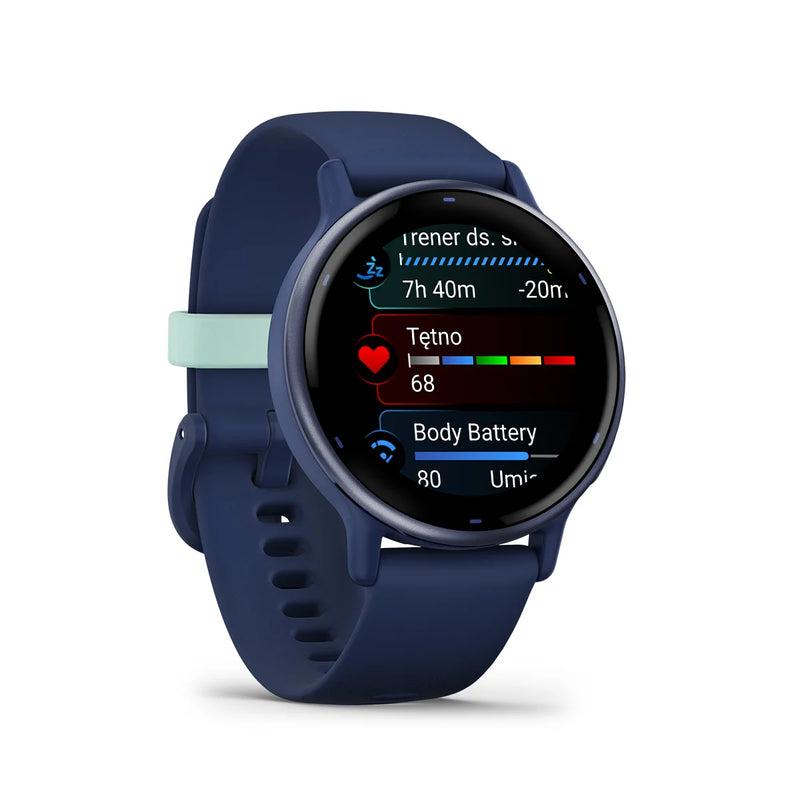 Garmin Vivoactive® 5 sportowy zegarek do triathlonu z czujnikiem tętna - granatowy