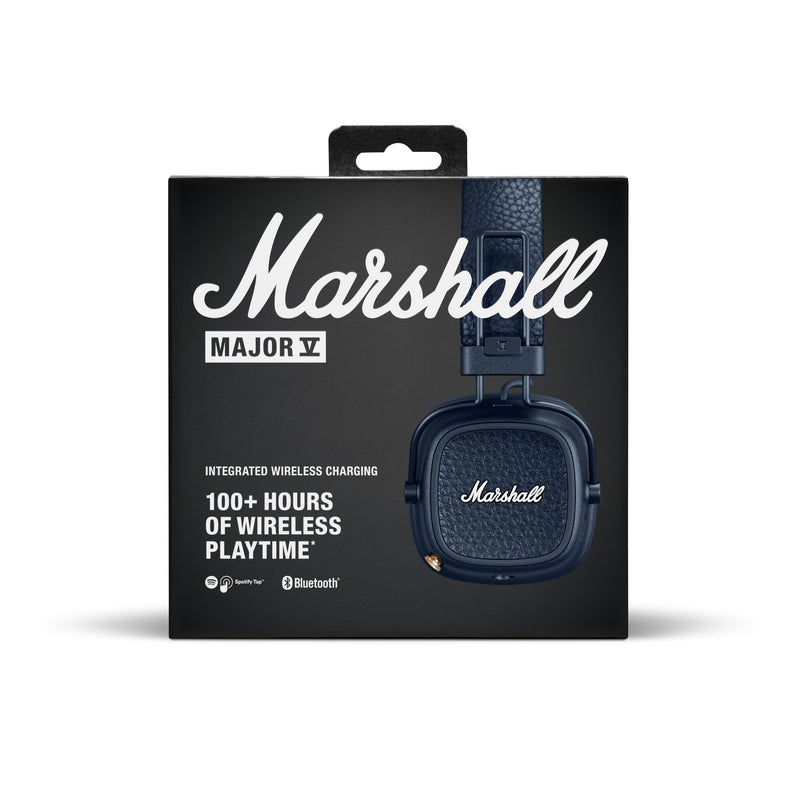 Marshall Major V Bezprzewodowe słuchawki nauszne Niebieskie