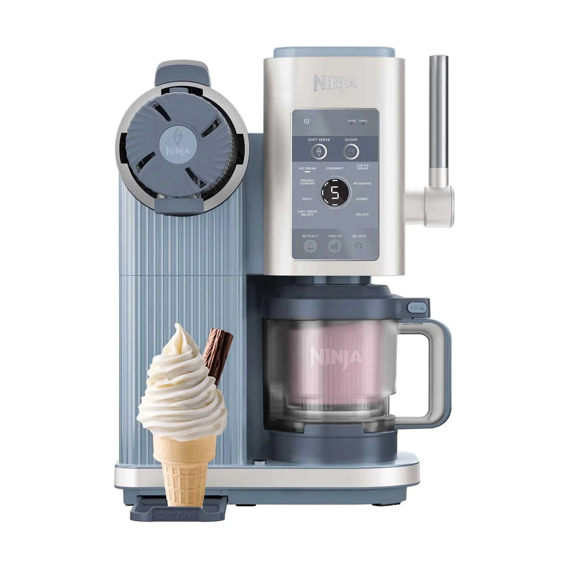 Ninja CREAMi Scoop & Swirl NC702EU – Maszynka do lodów, 0,48 l, Niebieski
