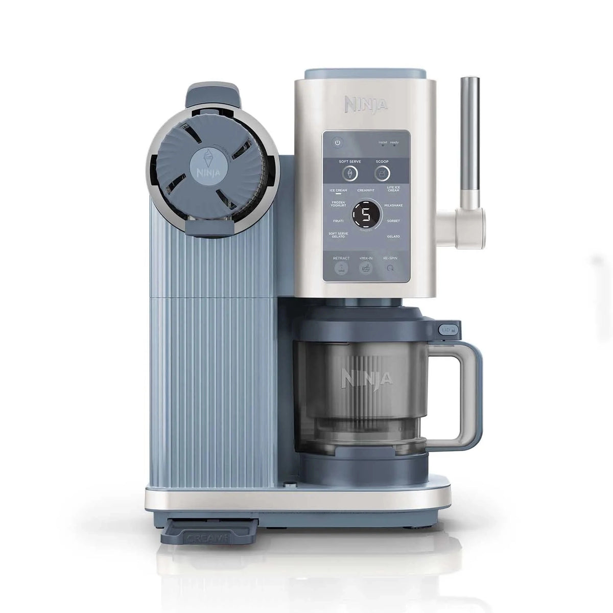 Ninja CREAMi Scoop & Swirl NC702EU – Maszynka do lodów, 0,48 l, Niebieski