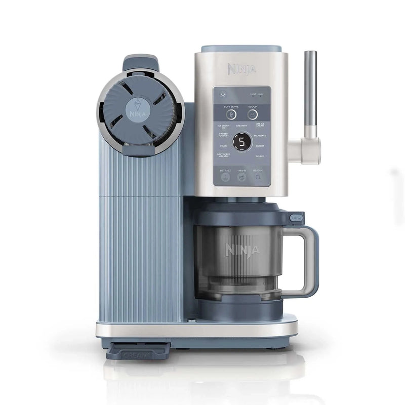 Ninja CREAMi Scoop & Swirl NC702EU – Maszynka do lodów, 0,48 l, Niebieski