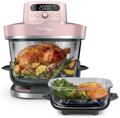 Ninja Frytkownica beztłuszczowa CRISPi PRO AS101EURS - Szklany Air Fryer 7 w 1, 5,7 l, Różowy