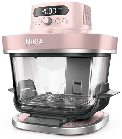 Ninja Frytkownica beztłuszczowa CRISPi PRO AS101EURS - Szklany Air Fryer 7 w 1, 5,7 l, Różowy
