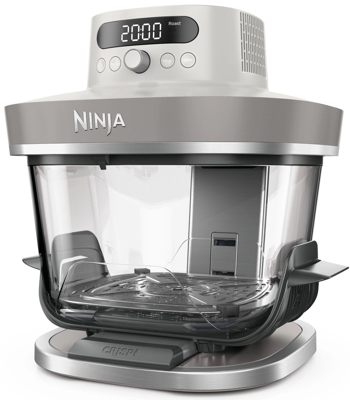 Ninja Frytkownica beztłuszczowa CRISPi PRO AS101EULG - Szklany Air Fryer 7 w 1, 5,7 l, Szary