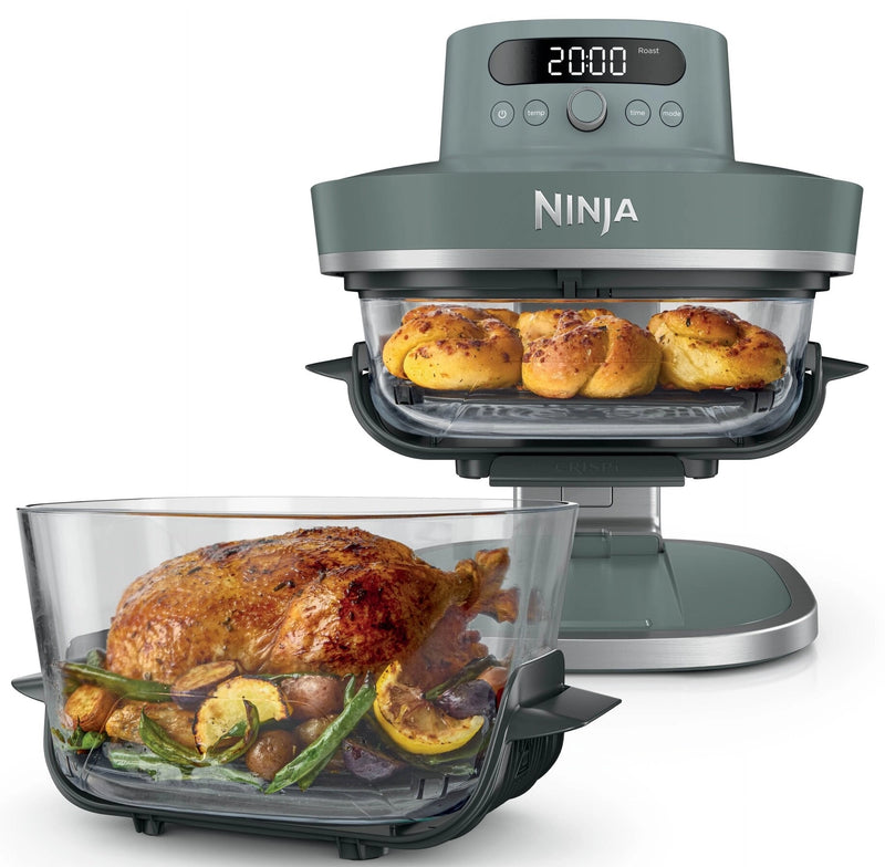 Ninja Frytkownica beztłuszczowa CRISPi PRO AS101EUGY - Szklany Air Fryer 7 w 1, 5,7 l, Turkusowy