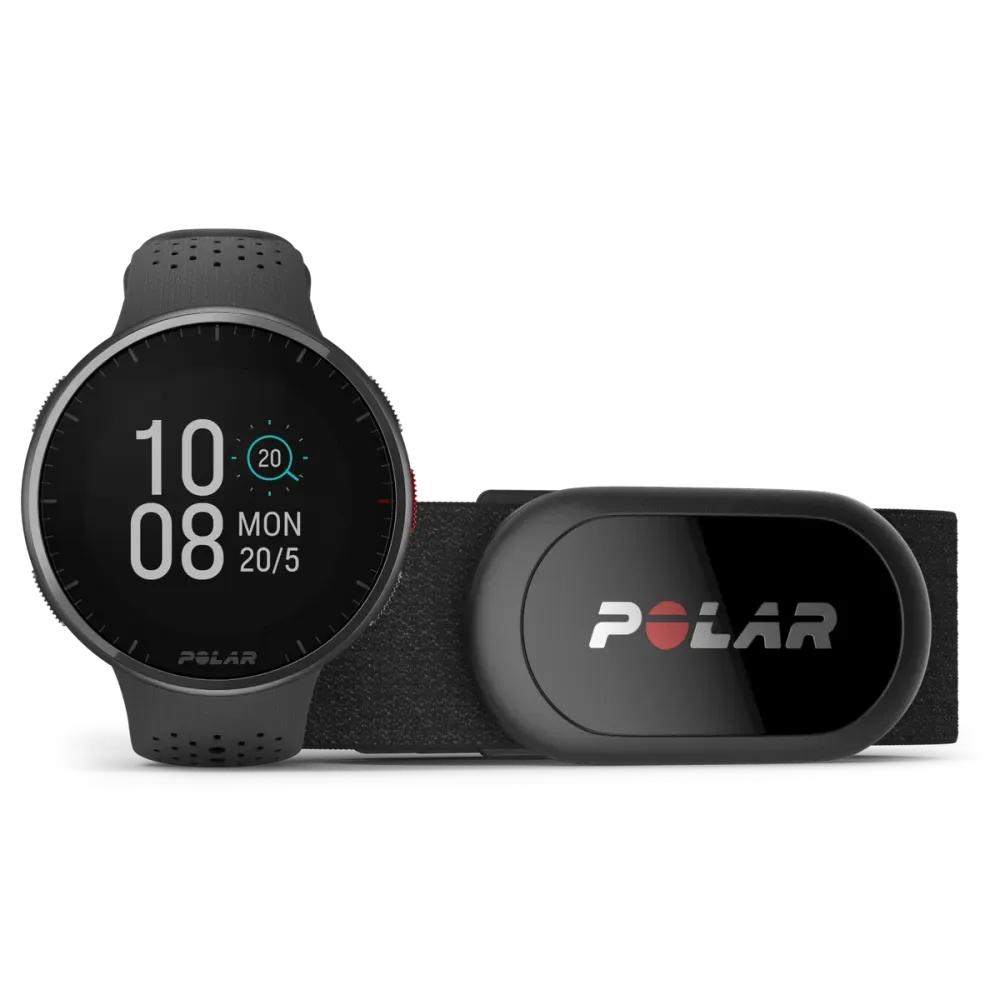 Polar Pacer PRO szaro-czarny S-L smartwatch z nadajnikiem HR H10