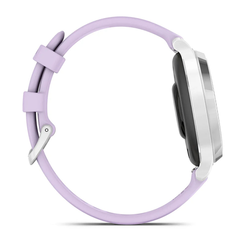 Garmin Smartwatch Lily 2 Active, Srebrny z paskiem silikonowym w kolorze Purple Jasmine