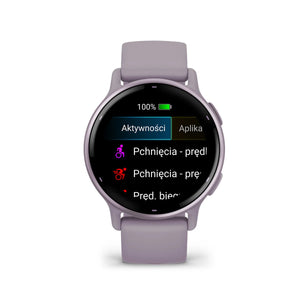 Garmin Vivoactive® 5 sportowy zegarek do triathlonu z czujnikiem tętna - orchideowy
