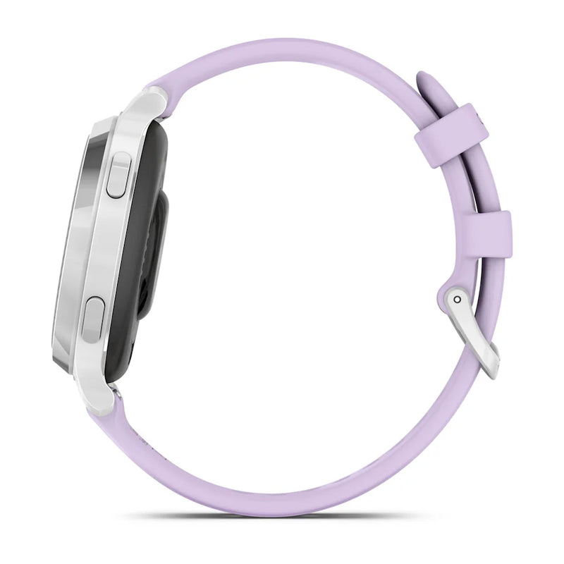 Garmin Smartwatch Lily 2 Active, Srebrny z paskiem silikonowym w kolorze Purple Jasmine