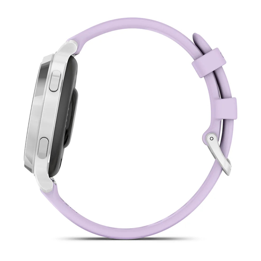 Garmin Smartwatch Lily 2 Active, Srebrny z paskiem silikonowym w kolorze Purple Jasmine