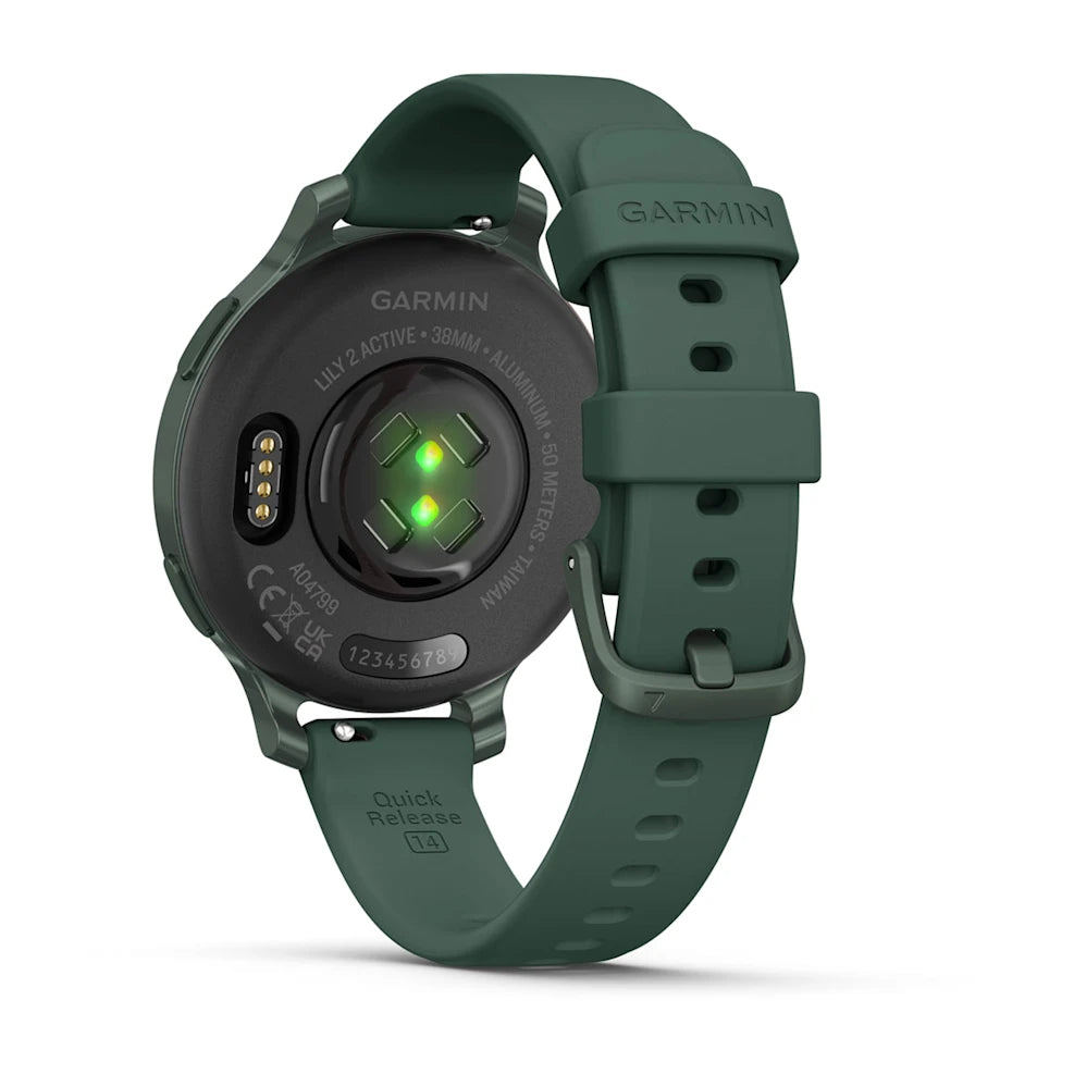 Garmin Smartwatch Lily 2 Active, Jasper Green z paskiem silikonowym w kolorze Jasper Green
