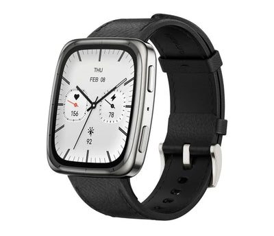 Amazfit Smartwatch Active 2 Square Skórzany Pasek NFC Czarny
