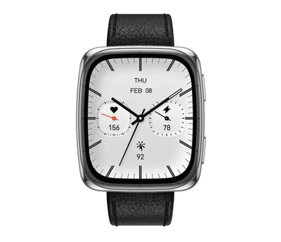Amazfit Smartwatch Active 2 Square Skórzany Pasek NFC Czarny