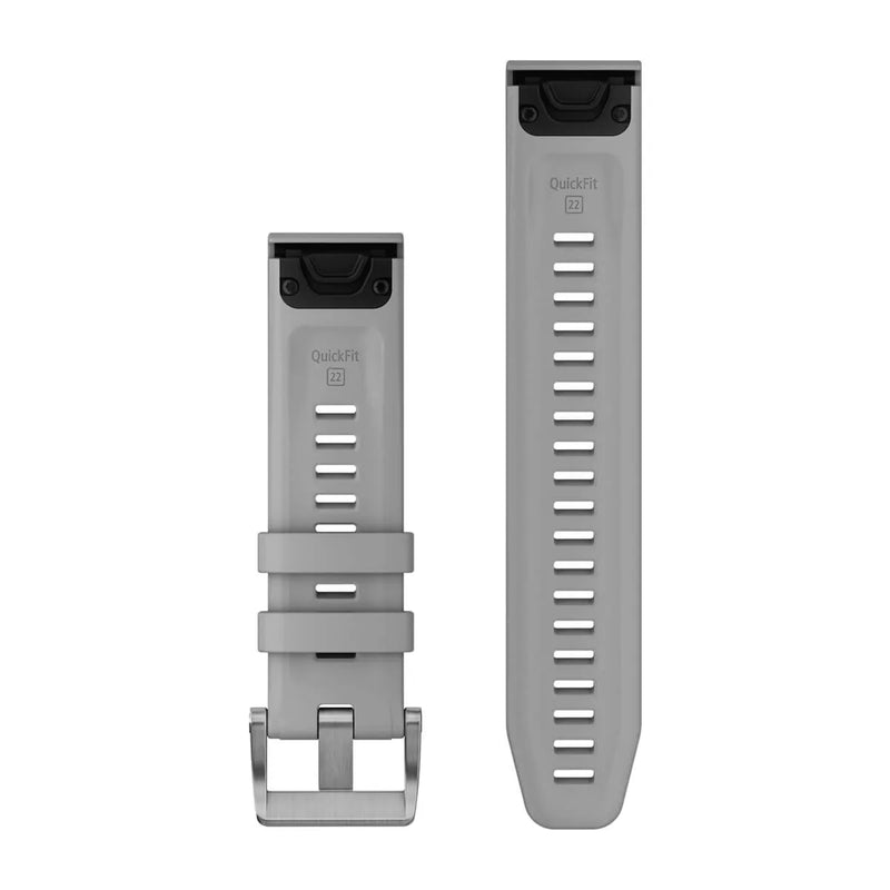Garmin QuickFit® 22 – Silikonowy pasek do zegarka, Powder grey (Zestaw nurkowy – 3 sztuki)