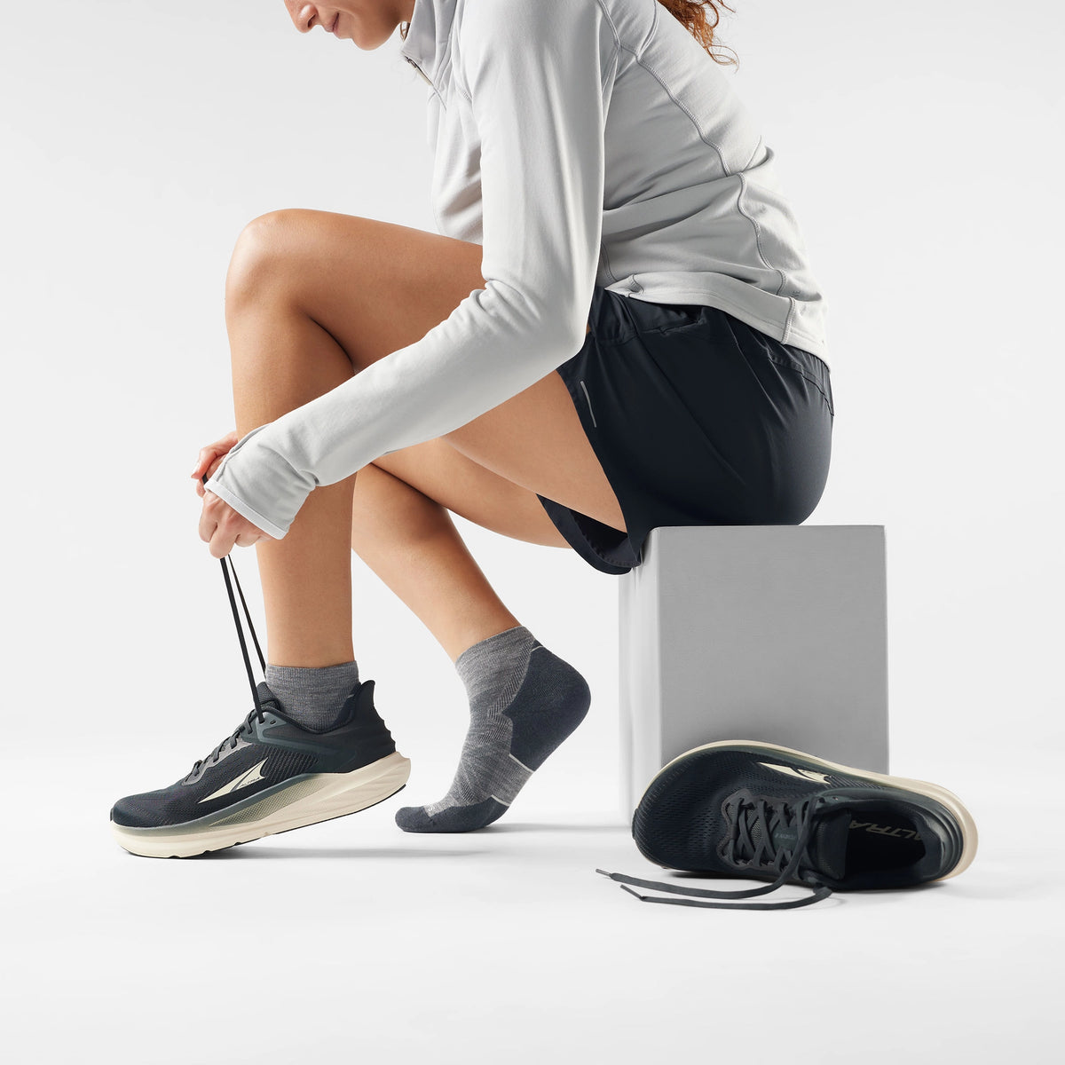 Smartwool Run Targeted Cushion Ankle – skarpety do biegania unisex, rozmiar L, Medium Gray