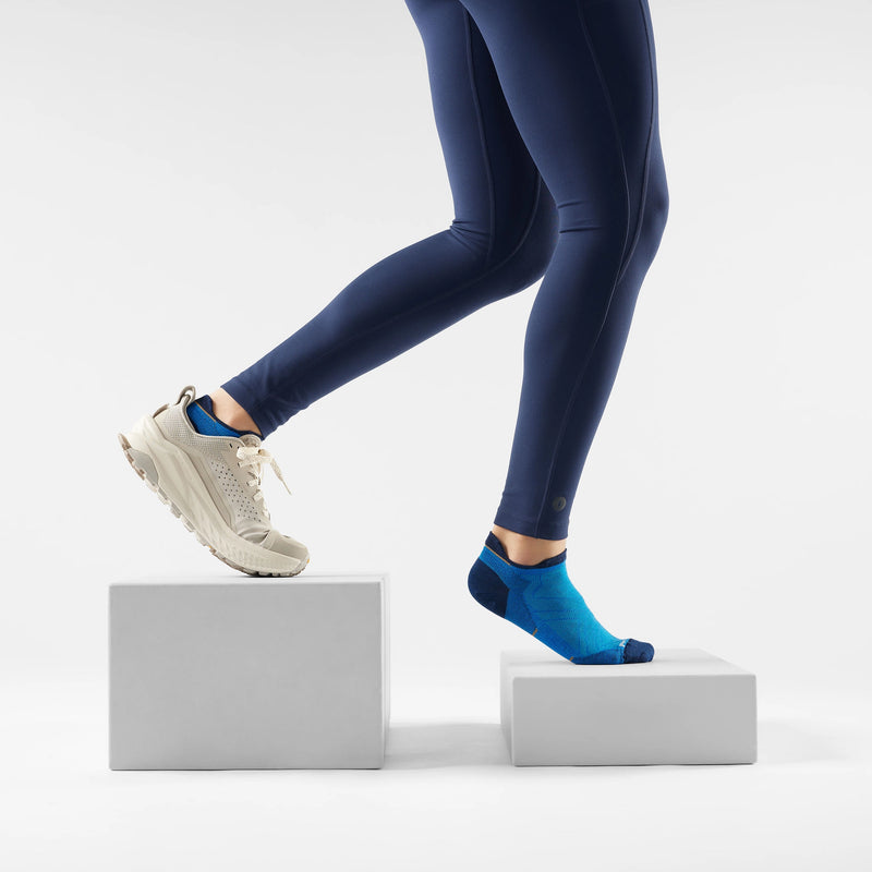Smartwool Run Zero Cushion Low Ankle – skarpety do biegania unisex, rozmiar L, Laguna Blue