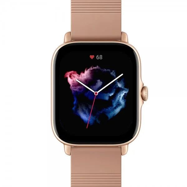 Amazfit GTS 3 Terra Rosa elegancki smartwatch damski różowy ze złotą ramką