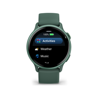 Garmin Vivoactive 6 Metallic Jasper green z paskiem w kolorze Jasper green
