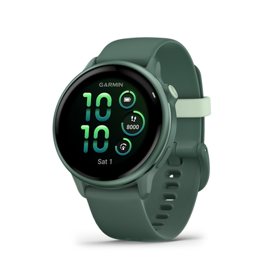 Garmin Vivoactive 6 Metallic Jasper green z paskiem w kolorze Jasper green