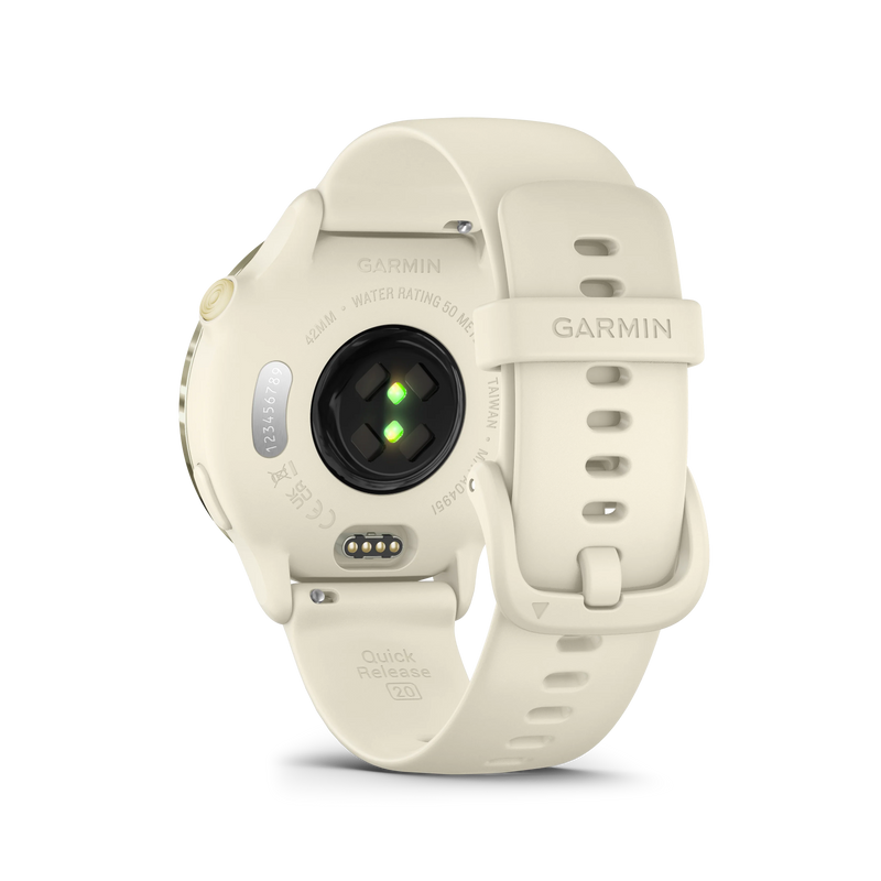 Garmin Vivoactive 6 Lunar gold z paskiem w kolorze Bone