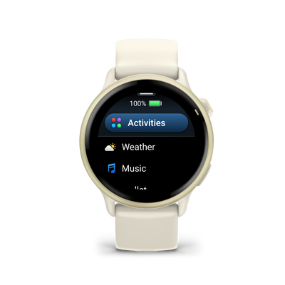 Garmin Vivoactive 6 Lunar gold z paskiem w kolorze Bone