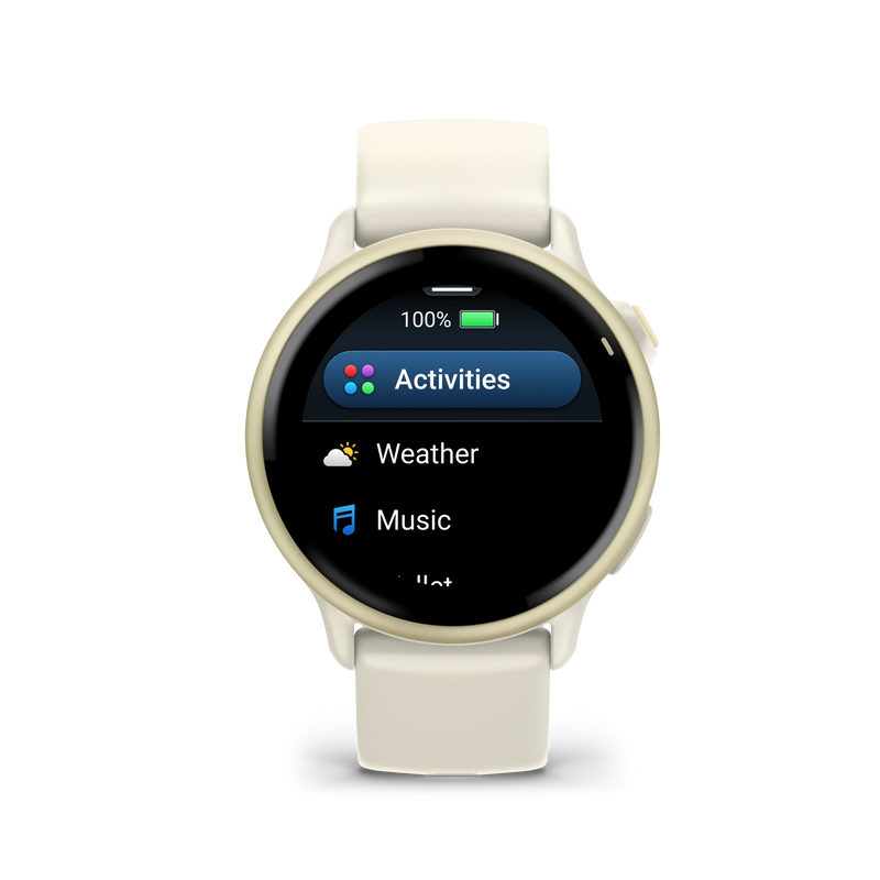 Garmin Vivoactive 6 Lunar gold z paskiem w kolorze Bone