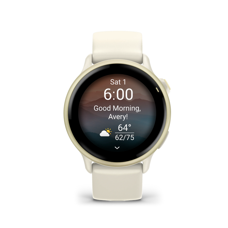 Garmin Vivoactive 6 Lunar gold z paskiem w kolorze Bone