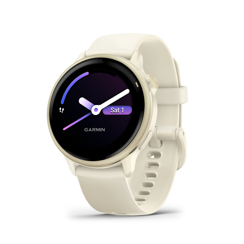 Garmin Vivoactive 6 Lunar gold z paskiem w kolorze Bone