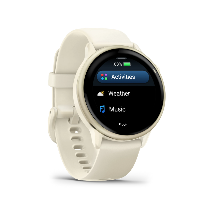 Garmin Vivoactive 6 Lunar gold z paskiem w kolorze Bone
