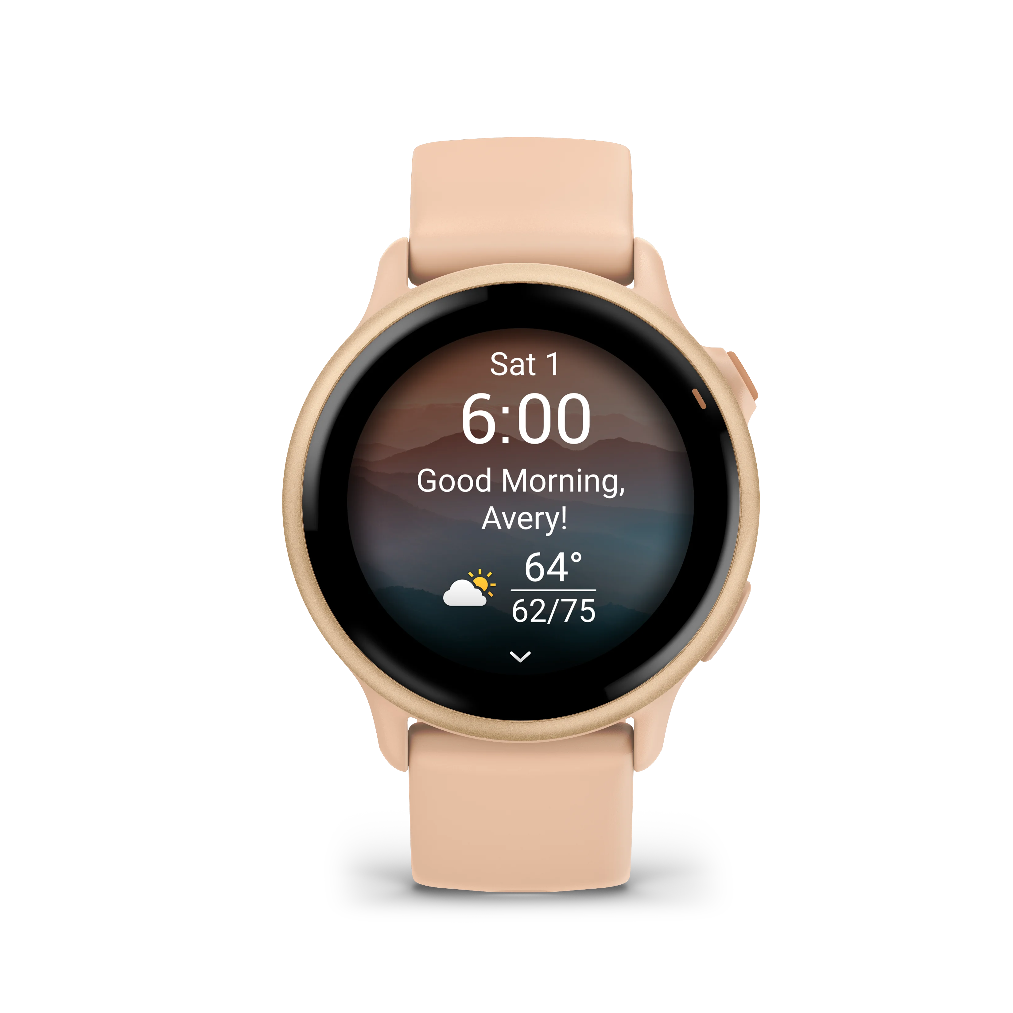 Garmin Vivoactive 6 Metallic Pink dawn z paskiem w kolorze Pink dawn