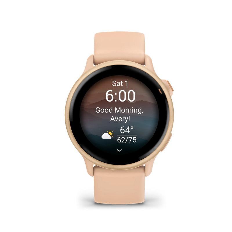 Garmin Vivoactive 6 Metallic Pink dawn z paskiem w kolorze Pink dawn
