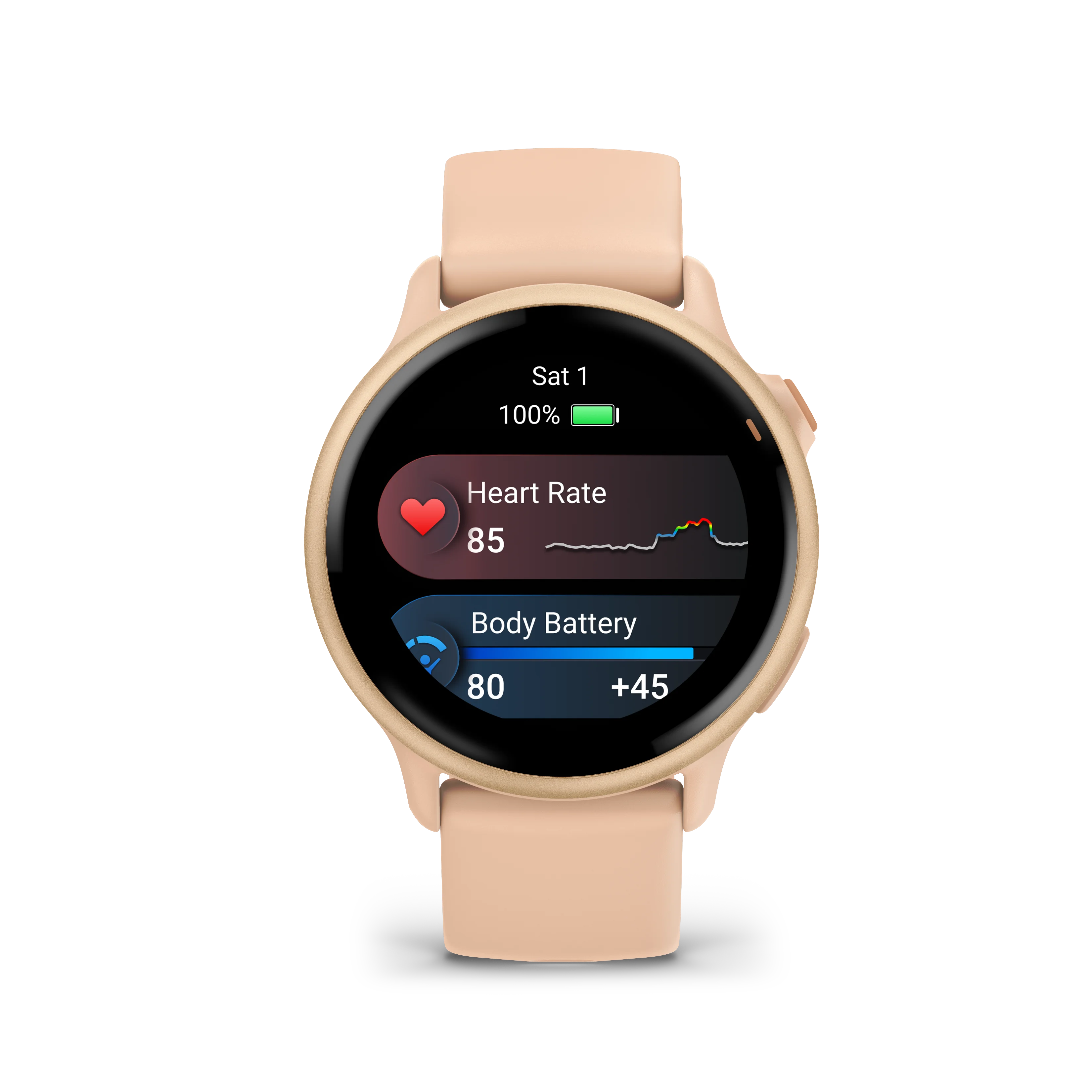 Garmin Vivoactive 6 Metallic Pink dawn z paskiem w kolorze Pink dawn