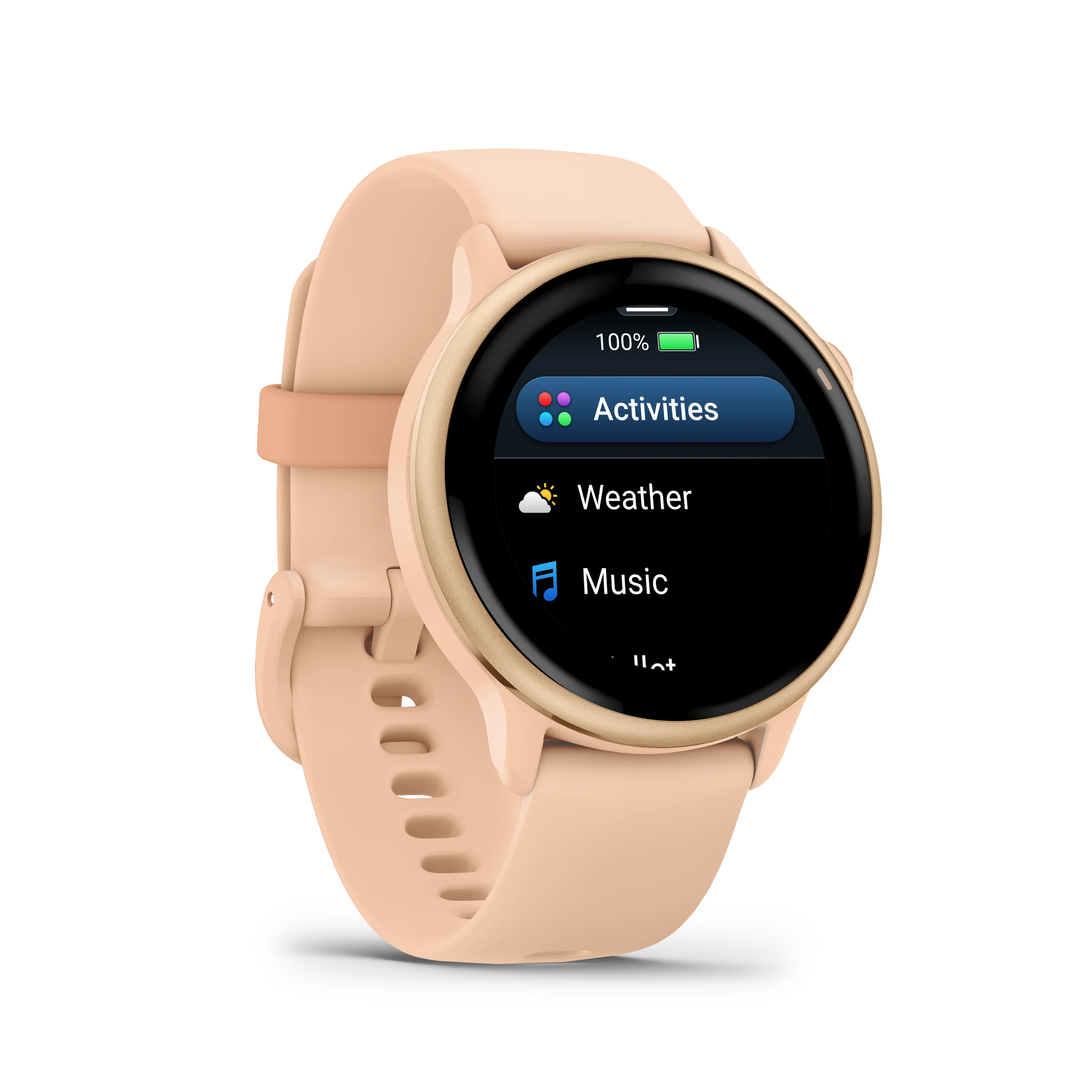 Garmin Vivoactive 6 Metallic Pink dawn z paskiem w kolorze Pink dawn