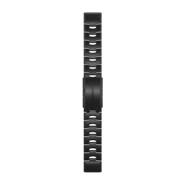 Garmin QuickFit® 22 – Tytanowa bransoleta z otworami, powłoka carbon grey DLC (ciemnoszary)