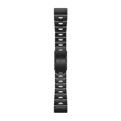 Garmin QuickFit® 26 – Tytanowa bransoleta z otworami, powłoka carbon grey DLC (czarny)