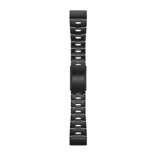 Garmin QuickFit® 26 – Tytanowa bransoleta z otworami, powłoka carbon grey DLC (czarny)