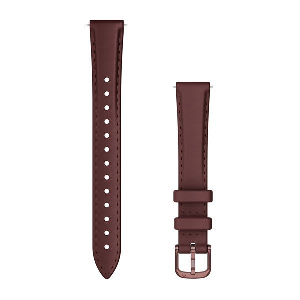 Garmin Skórzany Pasek do zegarka Lily® 2, w kolorze Mulberry, zapięcie Dark bronze