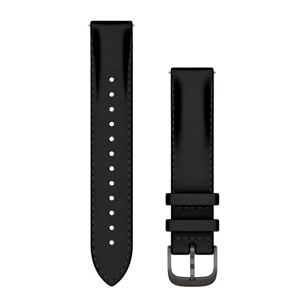 Garmin Pasek z mechanizmem szybkiego odłączania (18 mm) – skóra Black (czarny)