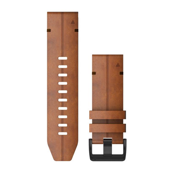 Garmin QuickFit® 26 – Skórzany pasek Chestnut (brązowy)