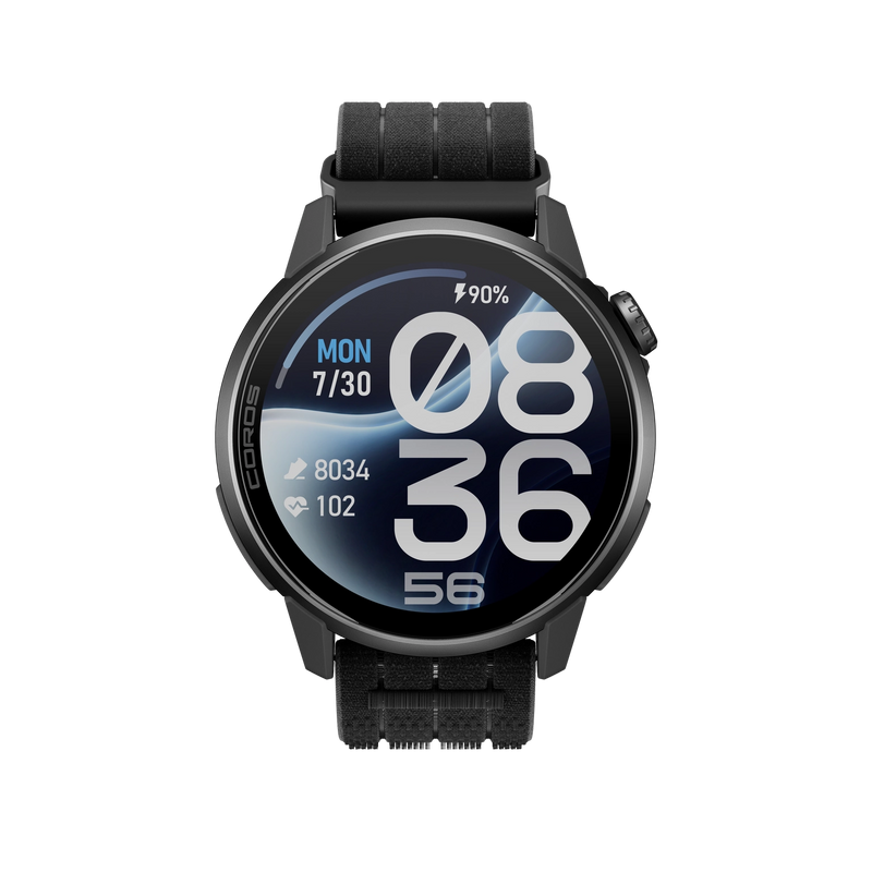 COROS PACE 4 Pro - zegarek sportowy, 48 mm, Czarny z paskiem nylonowym