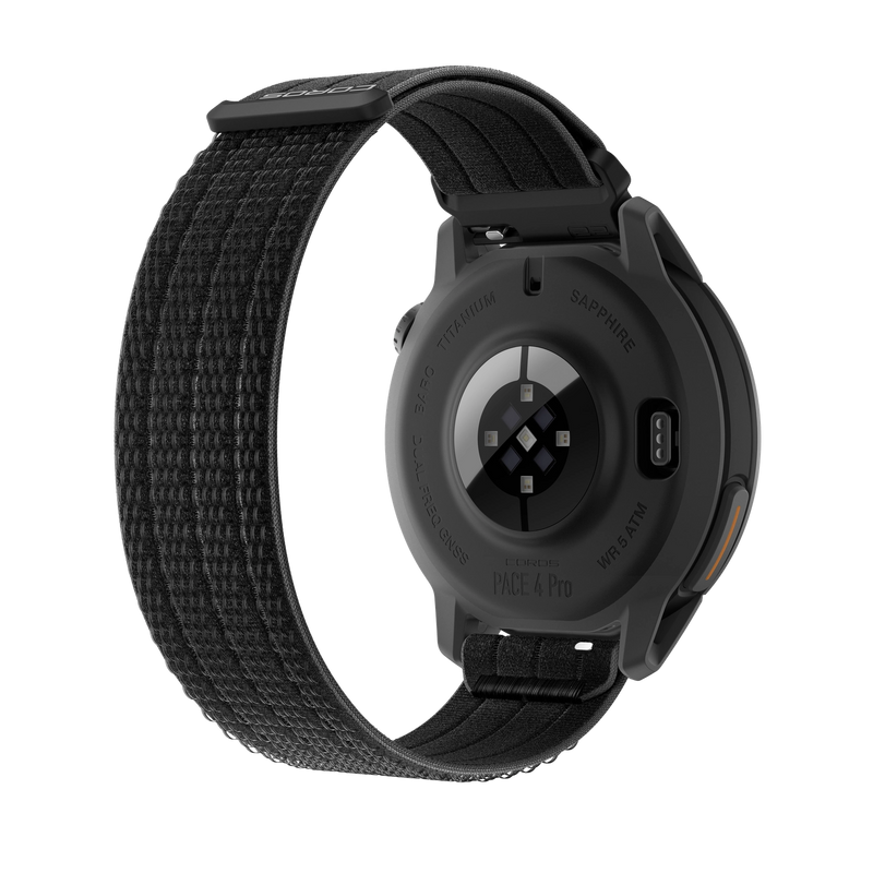 COROS PACE 4 Pro - zegarek sportowy, 48 mm, Czarny z paskiem nylonowym