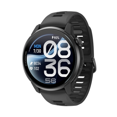 COROS PACE 4 Pro - zegarek sportowy, 48 mm, Czarny z paskiem silikonowym