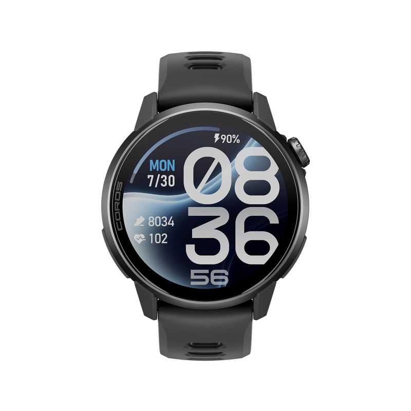 COROS PACE 4 Pro - zegarek sportowy, 48 mm, Czarny z paskiem silikonowym
