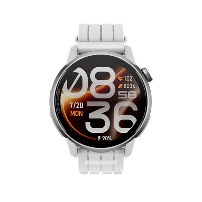 COROS PACE 4 Pro - zegarek sportowy, 48 mm, Biały z paskiem nylonowym