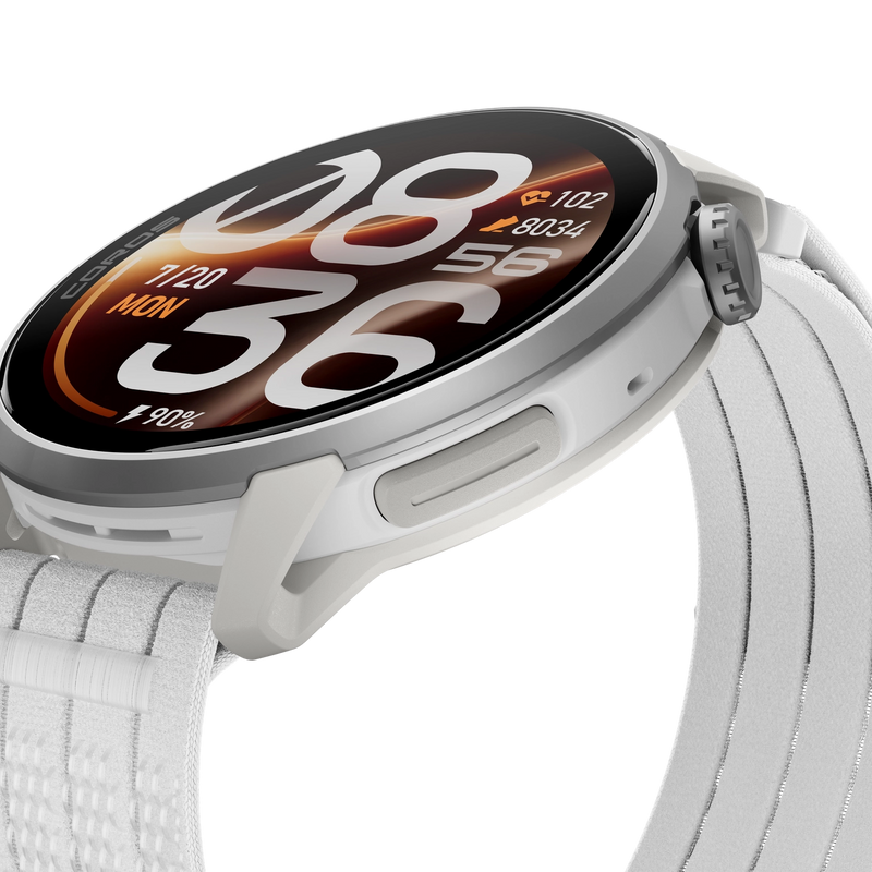 COROS PACE 4 Pro - zegarek sportowy, 48 mm, Biały z paskiem nylonowym