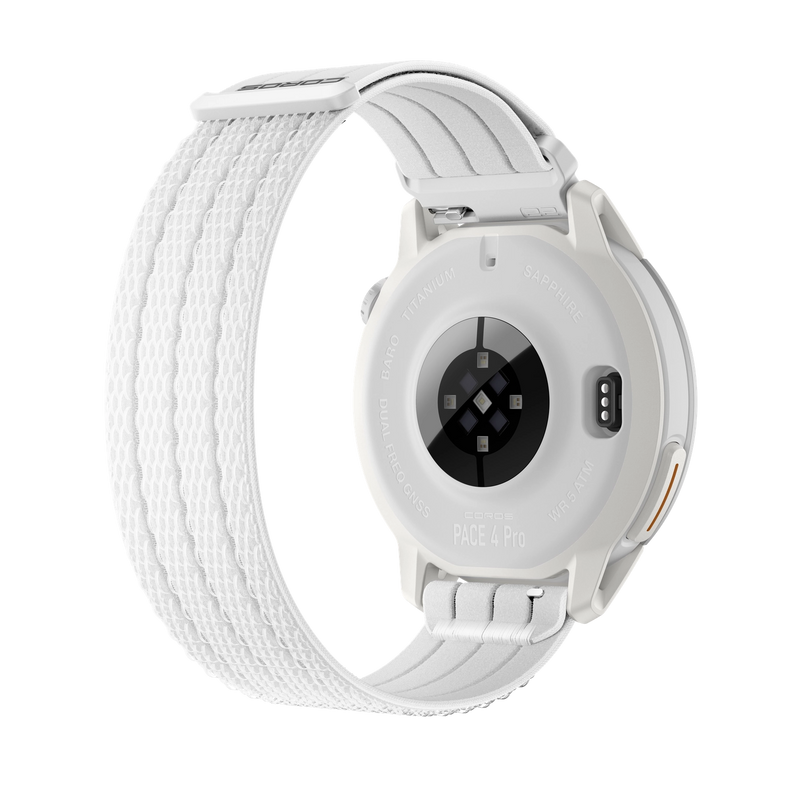 COROS PACE 4 Pro - zegarek sportowy, 48 mm, Biały z paskiem nylonowym